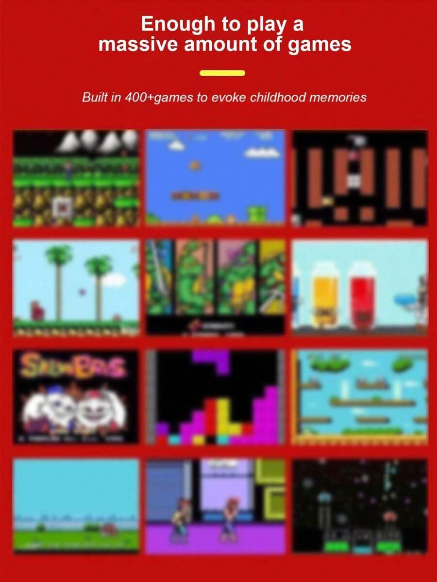 Amazon.co.jp: ミニレトロ携帯ゲーム機 400種類のレトロゲームに対応